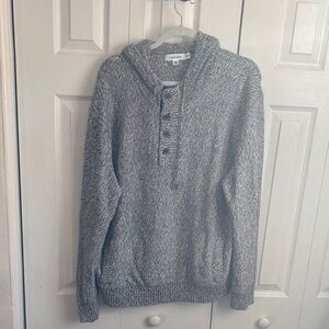 Calvin Klein Charcoal Button-Up Men's Sweater